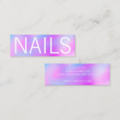 Moderner bunter heller Holograf Mini Visitenkarte (Vorne/Hinten)