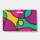 Moderner bunter Kindertagesstätte-Name Ausweis (Rückseite)