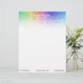 Moderner bunter Regenbogen polygonal - Briefkopf (Stehend Vorderseite)