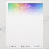 Moderner bunter Regenbogen polygonal - Briefkopf (Vorne/Hinten)