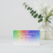 Moderner bunter Regenbogen polygonal - Visitenkarte (Stehend Vorderseite)