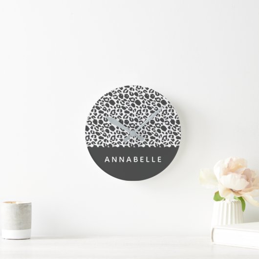 Moderner bunter Tierdruckentwurf Runde Wanduhr (Zuhause)