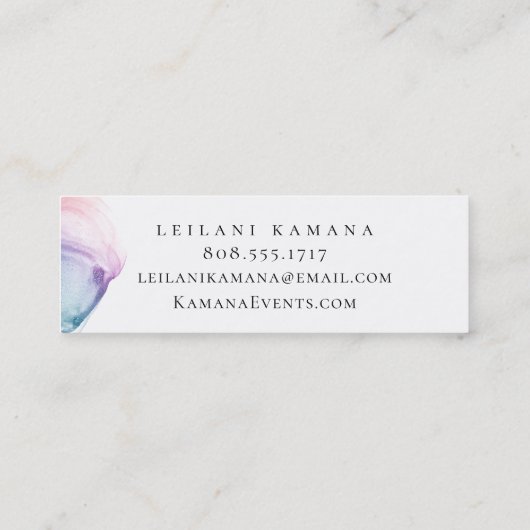 Moderner bunter Tinten-Fleck Mini Visitenkarte (Rückseite)