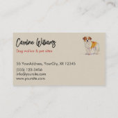 Moderner, bunter zeichnend Hundeschlittengänger Visitenkarte (Rückseite)