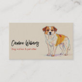 Moderner, bunter zeichnend Hundeschlittengänger Visitenkarte (Vorderseite)