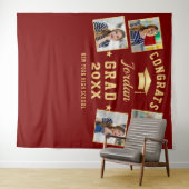 Moderner Burgund Abschluss 4 Foto Stand Hintergrun Wandteppich (Beispiel (Horizontal))