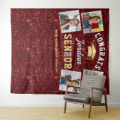 Moderner Burgund Abschluss 4 Foto Stand Hintergrun Wandteppich (Beispiel (Horizontal))
