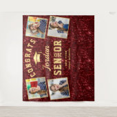 Moderner Burgund Abschluss 4 Foto Stand Hintergrun Wandteppich (Vorderseite)