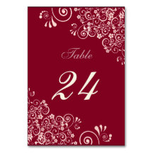 Moderner Burgund und Rose Gold Floral Swirl