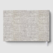 Moderner Burlap Gästebuch (Rückseite)