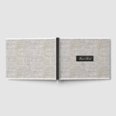 Moderner Burlap Gästebuch (Voll)
