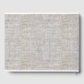 Moderner Burlap Gästebuch (Rückseite)