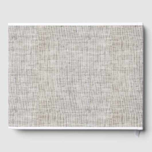 Moderner Burlap Gästebuch (Rückseite)