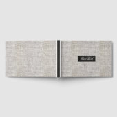 Moderner Burlap Gästebuch (Voll)