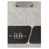 Moderner Burlap Klemmbrett (Vorderseite)