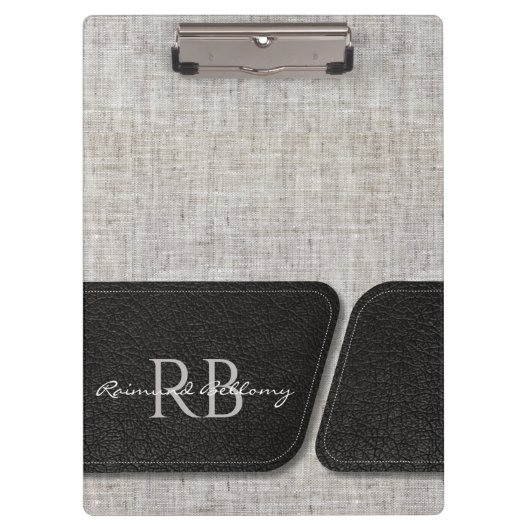 Moderner Burlap Klemmbrett (Vorderseite)