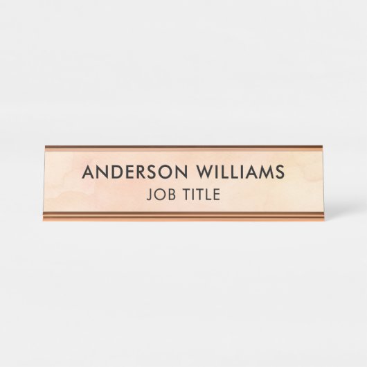 Moderner Büroangestellter Schreibtischnamensplakette (Vorderseite )