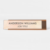 Moderner Büroangestellter Schreibtischnamensplakette (Vorderseite )