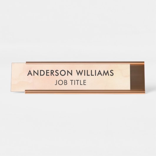 Moderner Büroangestellter Schreibtischnamensplakette (Vorderseite )