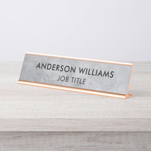 Moderner Büroangestellter Schreibtischnamensplakette (Vorderseite )
