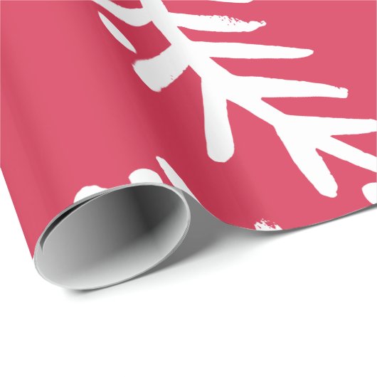 Moderner Bürsten-Skript-Weihnachtsfeiertag Geschenkpapier (Rolleneckpunkt)