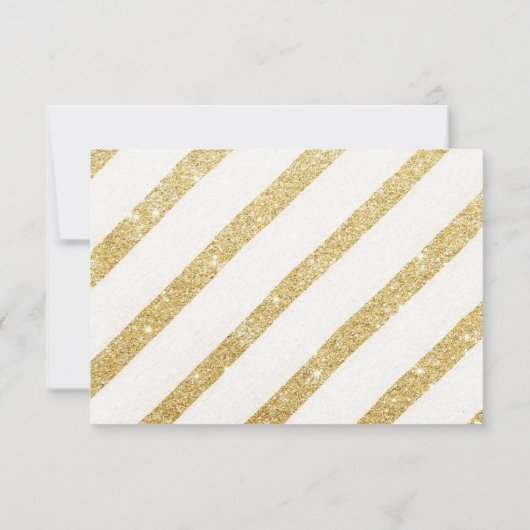 Moderner Bürstengoldstreifen sind- Sie meine Einladung (Rückseite)