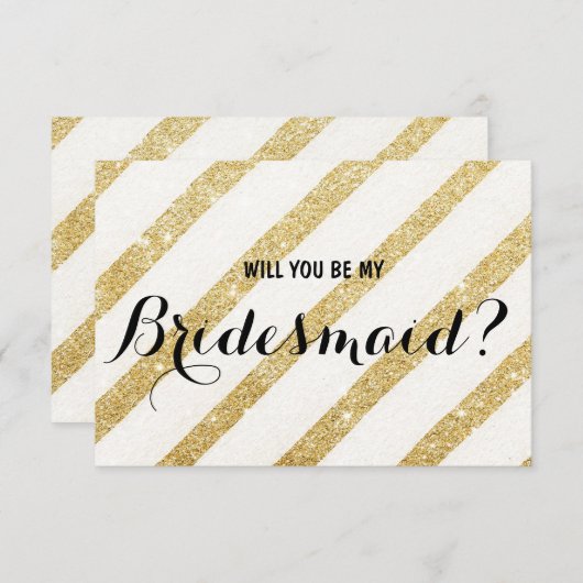 Moderner Bürstengoldstreifen sind- Sie meine Einladung (Vorne/Hinten)