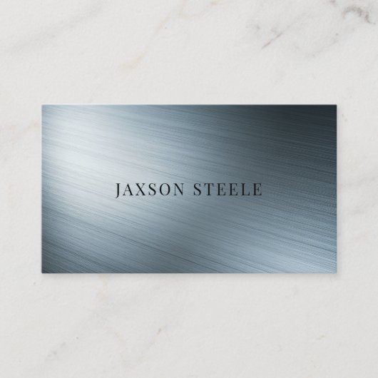 Moderner Bürstenstahl Visitenkarte (Vorderseite)