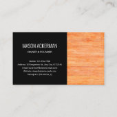 Moderner Business Cards Bodenservice Schwarz Visitenkarte (Rückseite)