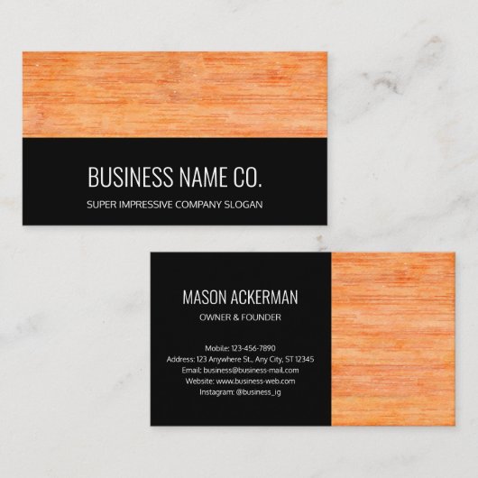 Moderner Business Cards Bodenservice Schwarz Visitenkarte (Vorne/Hinten)