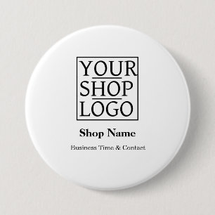 Moderner Business Shop Minimalistisch Weiß Button