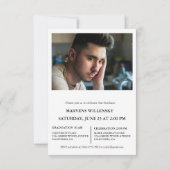 Moderner Calligrafy Graduate Foto Abschluss Einladung (Rückseite)