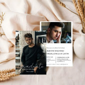 Moderner Calligrafy Graduate Foto Abschluss Einladung