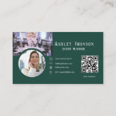 Moderner Calligraphy Event Planer Visitenkarte (Rückseite)