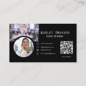 Moderner Calligraphy Event Planer Visitenkarte (Rückseite)