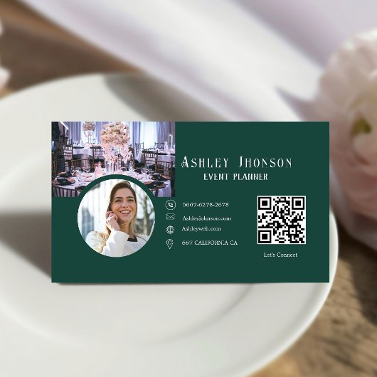 Moderner Calligraphy Event Planer Visitenkarte