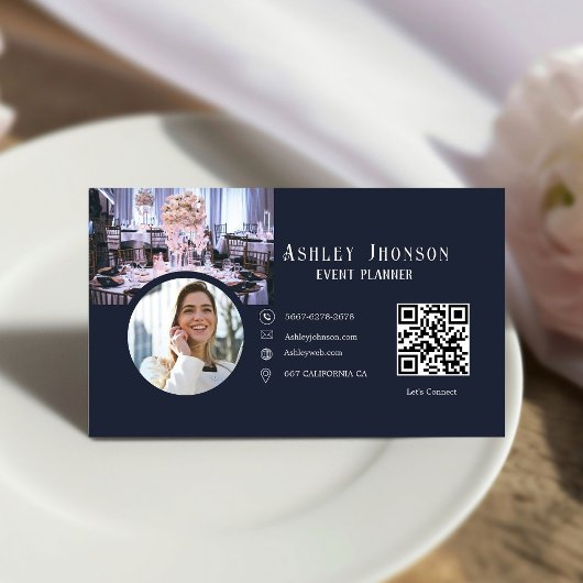 Moderner Calligraphy Event Planer Visitenkarte