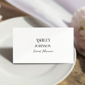 Moderner Calligraphy Event Planner Visitenkarte