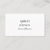 Moderner Calligraphy Event Planner Visitenkarte (Vorderseite)