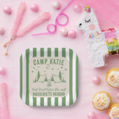 Moderner Camp-Junggeselinnen-Abschied Pappteller (Party)