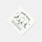 Moderner Camp-Junggeselinnen-Abschied Serviette (Ecke)