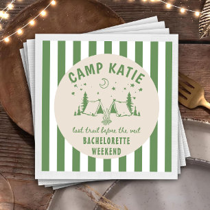 Moderner Camp-Junggeselinnen-Abschied Serviette
