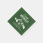 Moderner Camping Junggeselinnen-Abschied Serviette (Ecke)