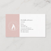 Moderner Candle Maker Blush Pink Minimal Candlemak Visitenkarte (Rückseite)