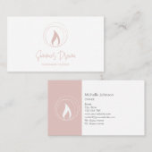 Moderner Candle Maker Blush Pink Minimal Candlemak Visitenkarte (Vorne/Hinten)