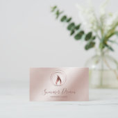 Moderner Candle Maker Blush Pink Minimal Candlemak Visitenkarte (Stehend Vorderseite)