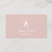 Moderner Candle Maker Blush Pink Minimal Candlemak Visitenkarte (Vorderseite)