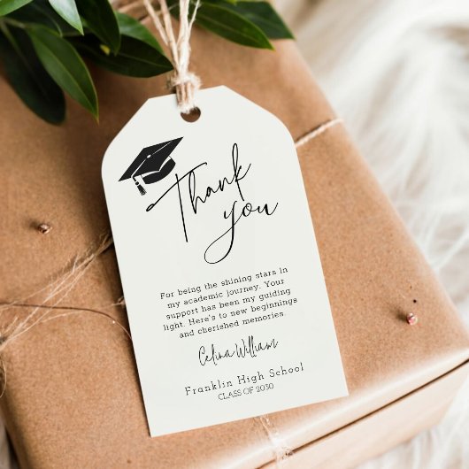 Moderner Cap Abschluss Vielen Dank für Ihr Interes Geschenkanhänger