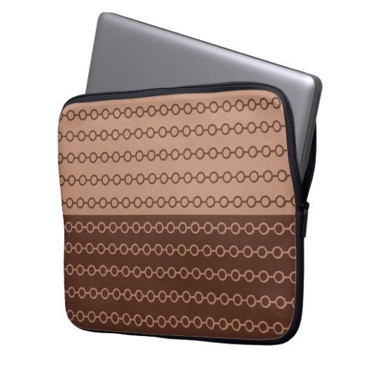 Moderner Caramel Brown Laptop-Sieb Laptopschutzhülle (Vorderseite Links)