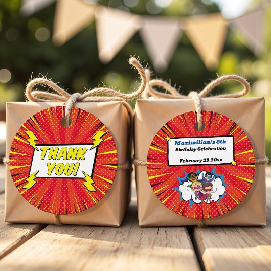 Moderner Cartoon Superhero Comic Buch Cool Vielen  Geschenkanhänger